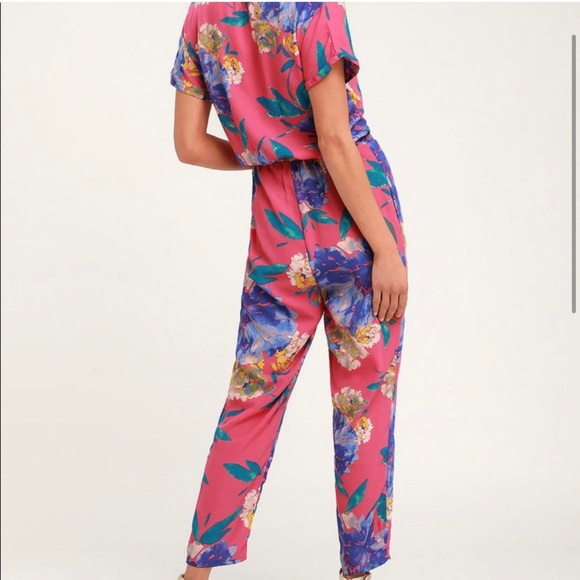Floral jumpsuit large lulus - Picture 4 of 8